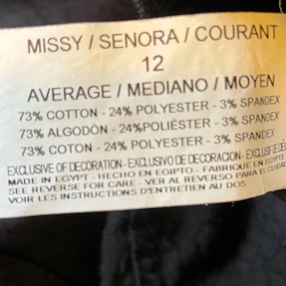 Gloria Vanderbilt Amanda Stretch Slimming Jean in Black Damask, size 12, NWT - Picture 12 of 16